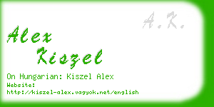 alex kiszel business card